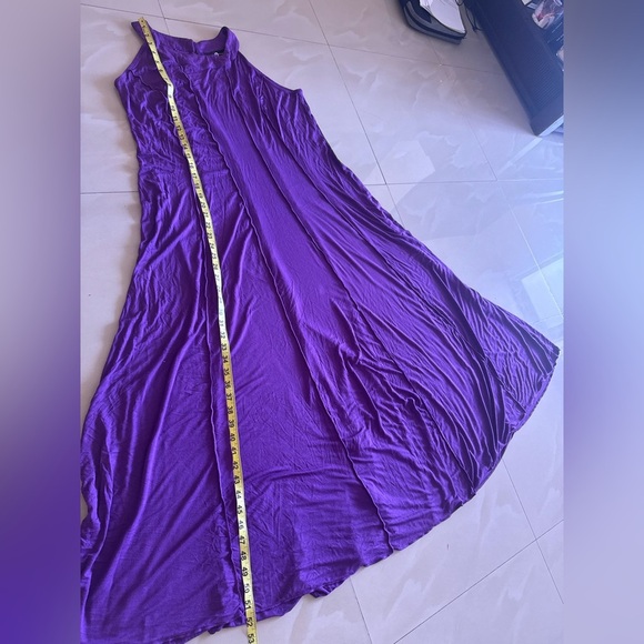 Ashley Stewart Purple  Maxi Dress Sleeveless A Keyhole Datail The Back 18/20 W - Picture 11 of 16